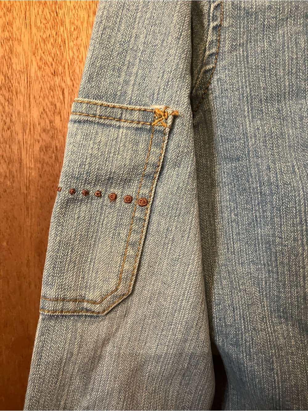 GLO jeans Light Blue Denim Hooded Zip Jacket - Picture 6 of 7